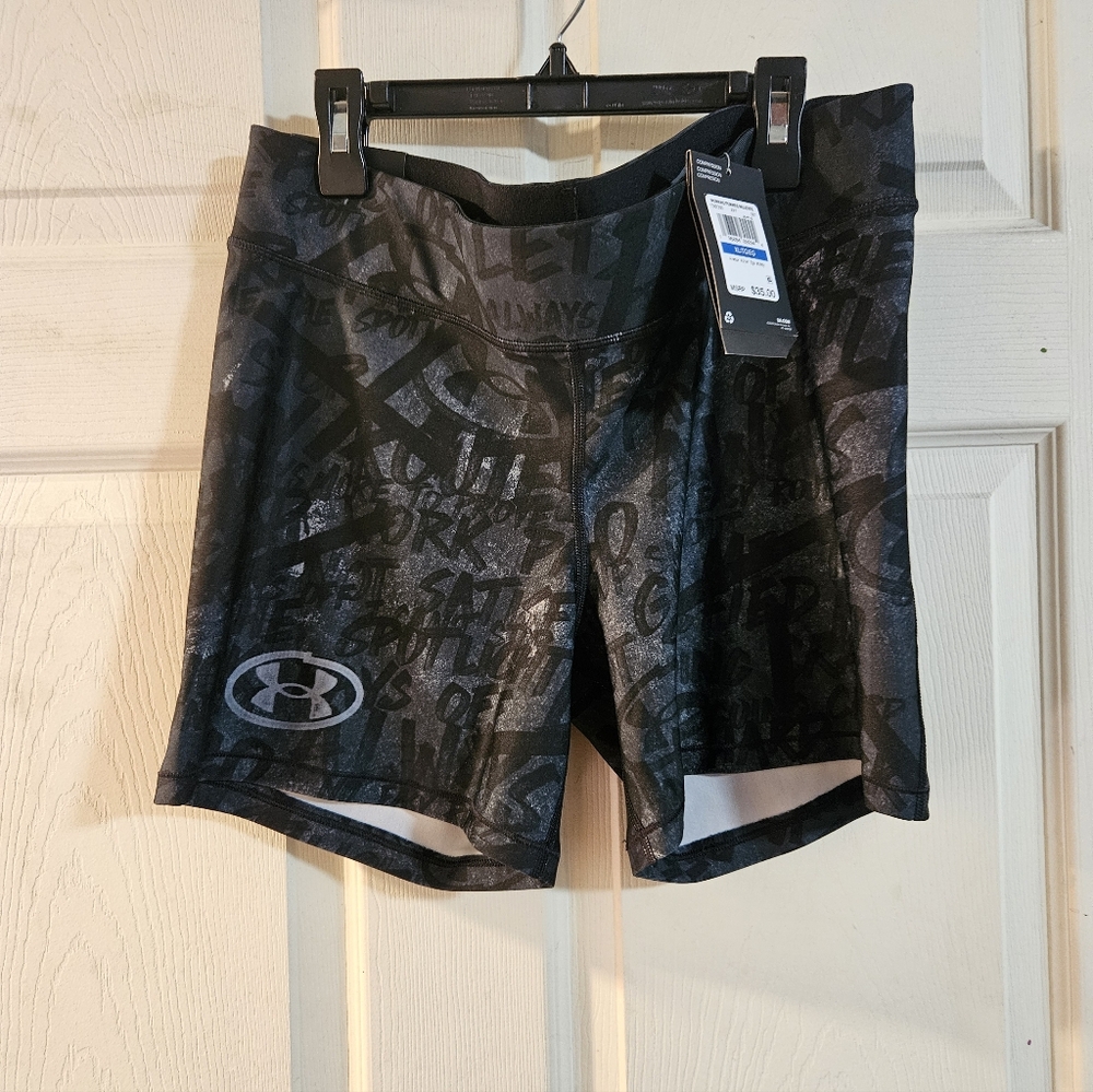 Under Armour Alter Ego HearGear Middy Compression 5” Shorts: BLACK: NWT: SIZE XL